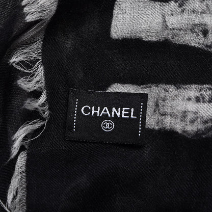 Chanel Cashmere Astronaut CC Scarf Black 6 of 7