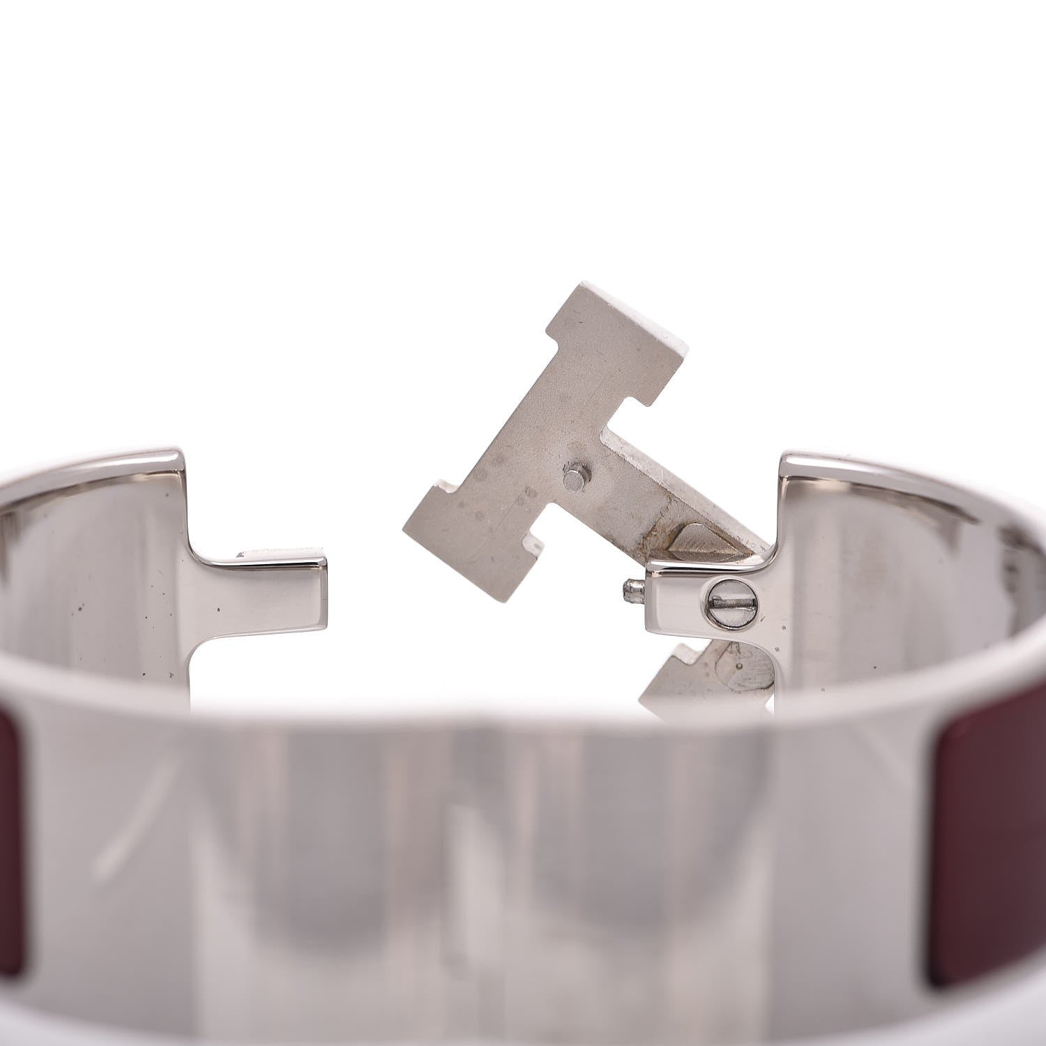 Hermes Enamel Wide Clic Clac H Bracelet PM Moka 5 of 5