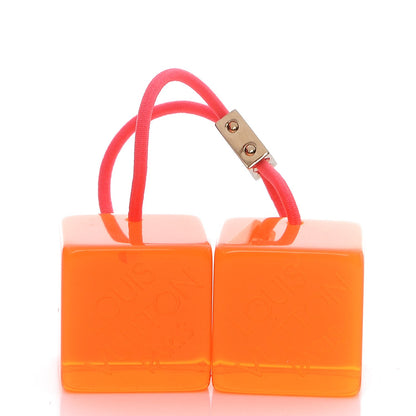 Louis Vuitton Resin Fluo Robert Wilson Hair Cubes Green Orange 3 of 8