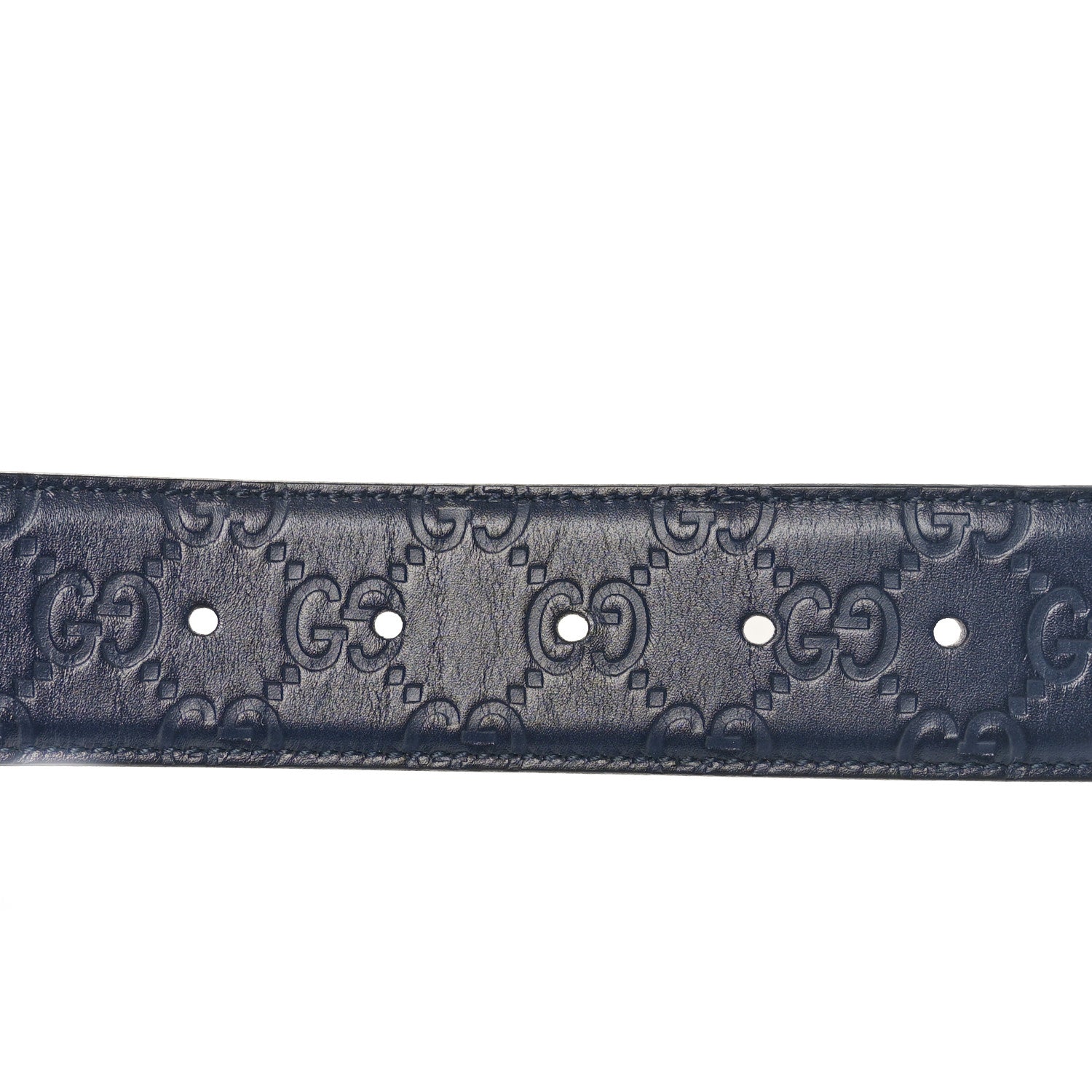 Gucci Guccissima Signature Interlocking G 40mm Belt 80 32 Blue 4 of 6