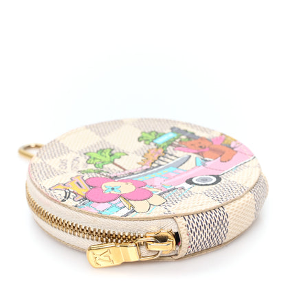 Louis Vuitton Damier Azur 2021 Christmas Animation Hollywood Bag Charm Fuchsia 4 of 8