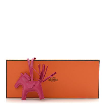 Hermes Milo Lambskin Grigri Rodeo Horse Bag Charm PM Rose Mexico 4 of 4