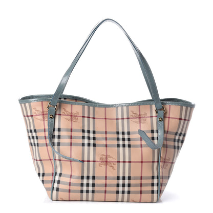 Burberry Haymarket Check Small Canterbury Tote Eucalyptus Grey 1 of 10