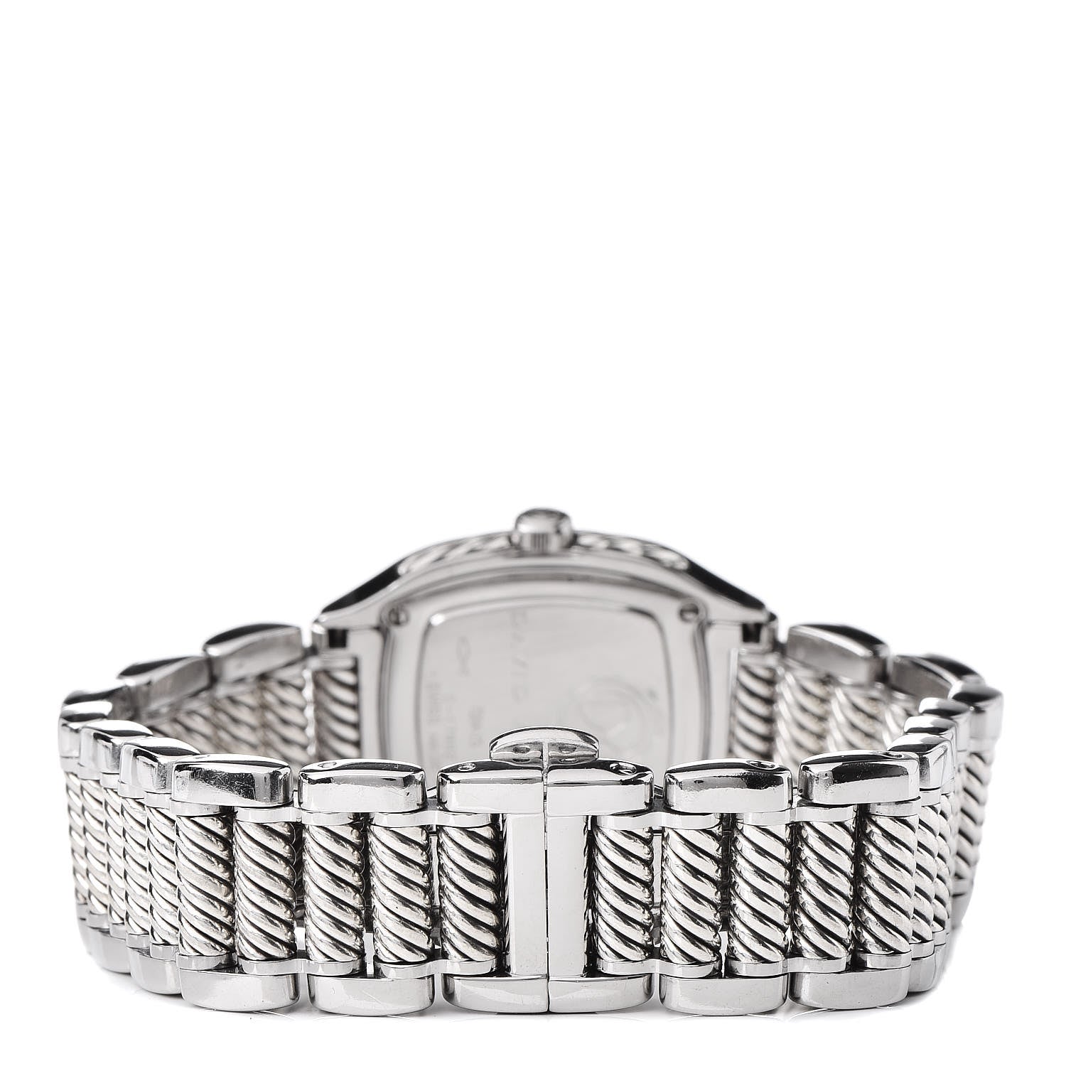 David Yurman Stainless Steel Sterling Silver Diamond Mother of Pearl 25mm Thoroughbred Quartz Watch 4 of 8