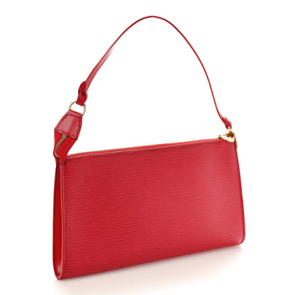 Louis Vuitton Epi Pochette Accessories 24 Castillan Red 3 of 10