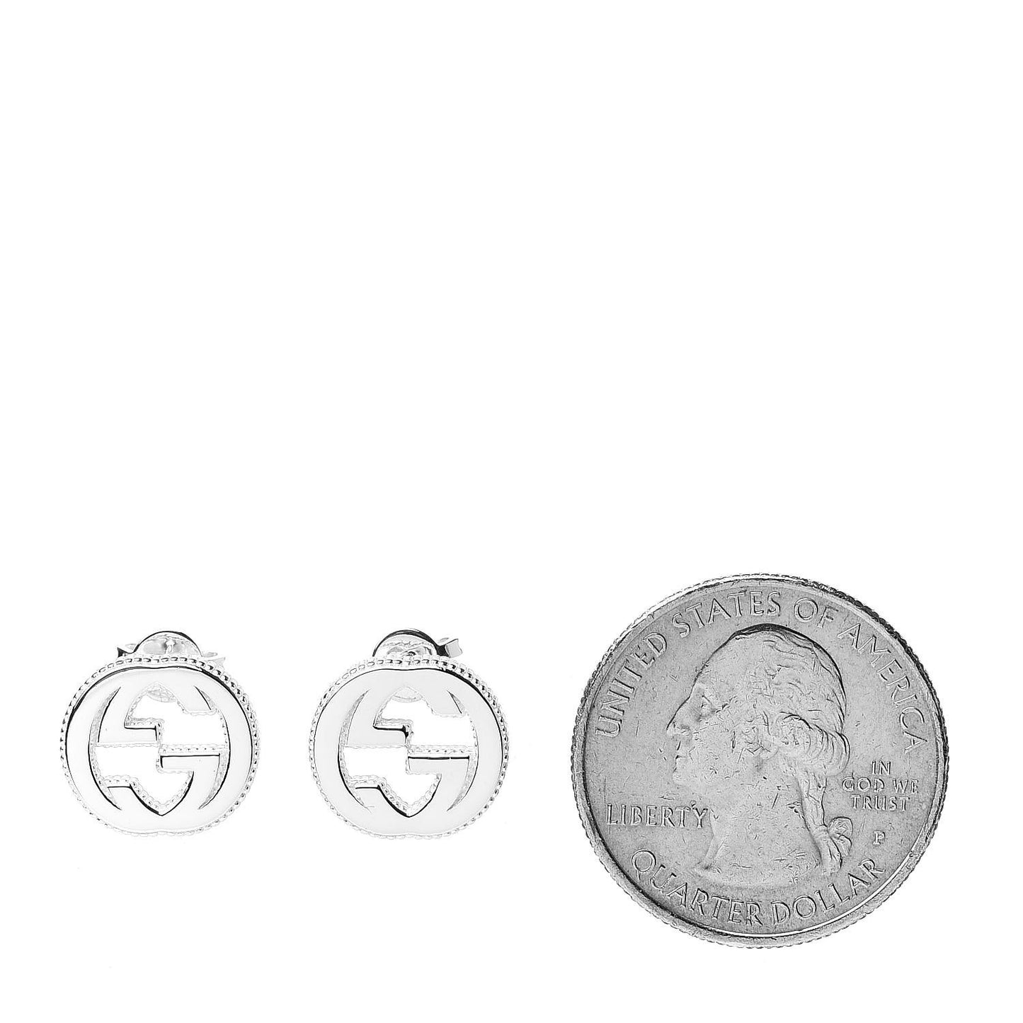 Sterling Silver Interlocking G Stud Earrings