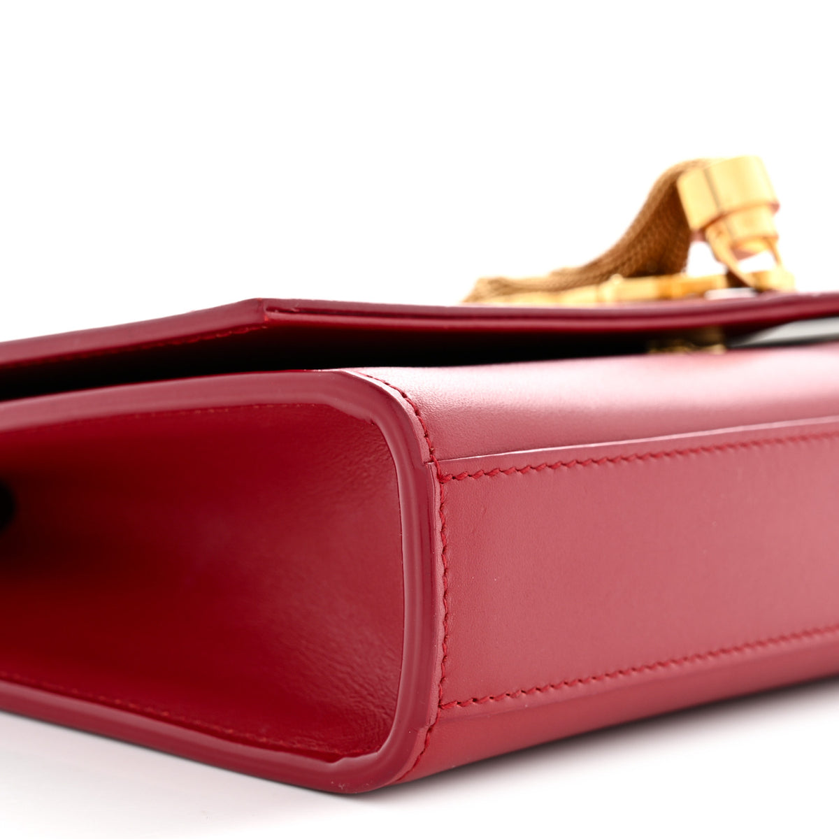 Smooth Calfskin Medium Classic Monogram Kate Tassel Satchel Lipstick Red