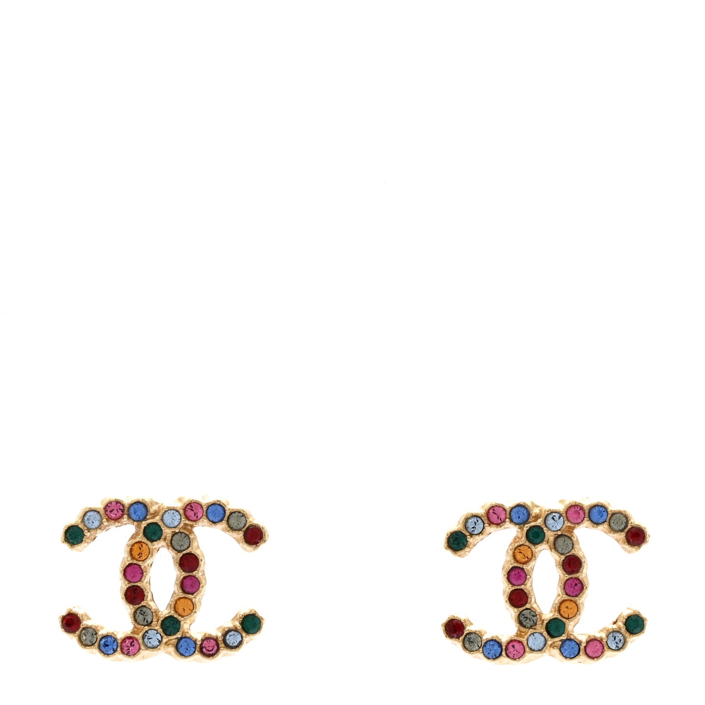 Crystal Over The Rainbow CC Earrings Gold Multicolor