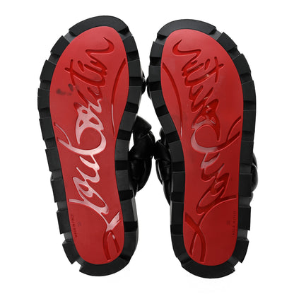 Christian Louboutin Calfskin Braided Just Brio Slide Sandals 39 Black 5 of 10
