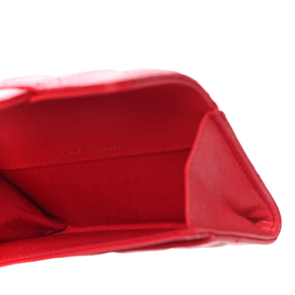 Chanel Caviar Quilted Flap Card Holder Wallet Red 5 of 12