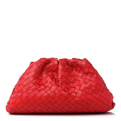 Bottega Veneta Nappa Maxi Intrecciato The Pouch Oversized Clutch Bright Red 1 of 13
