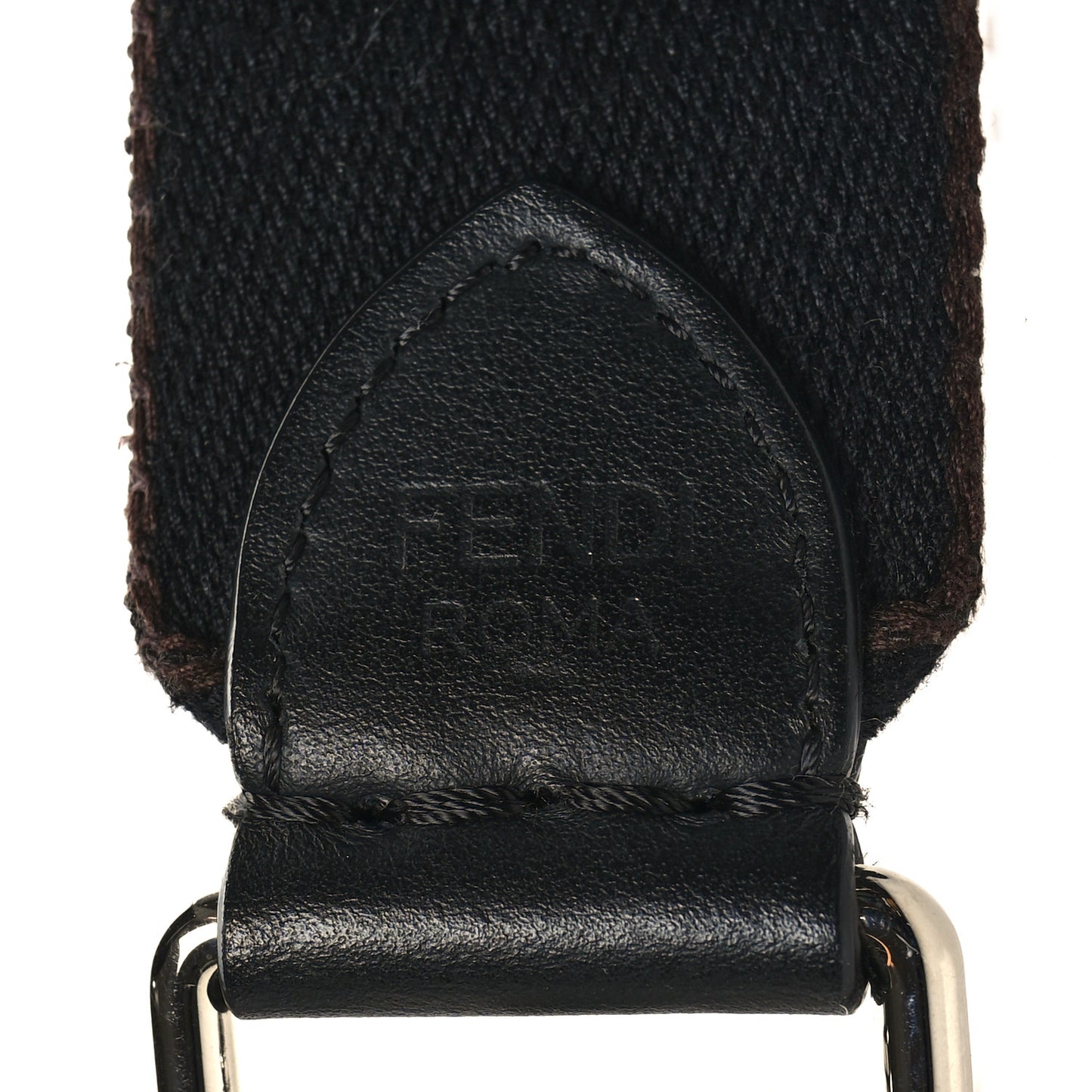 Ribbon Vitello Century FF Striped Strap You Black Tobacco