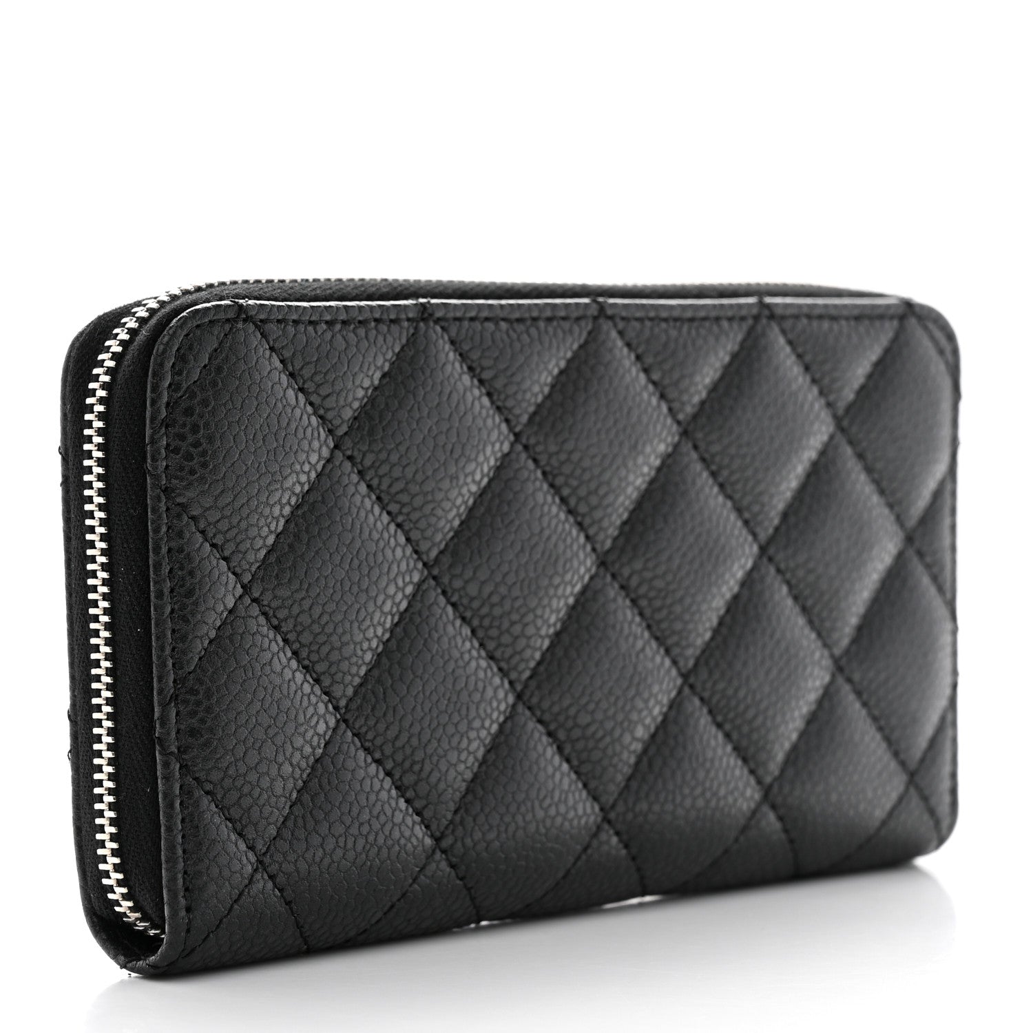 Chanel Caviar Quilted Medium Zip Around Wallet Black 3 of 8