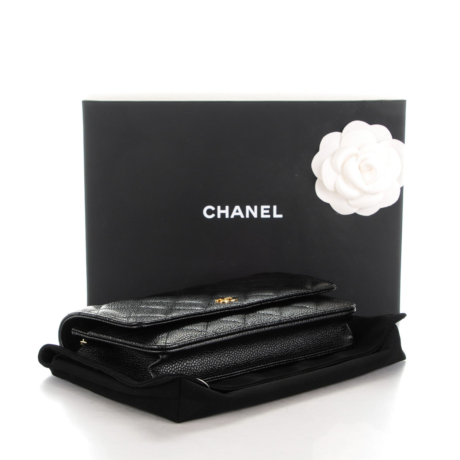 Chanel Caviar Quilted Wallet On Chain WOC Black 4 of 8