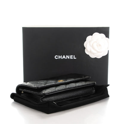 Chanel Caviar Quilted Wallet On Chain WOC Black 4 of 8