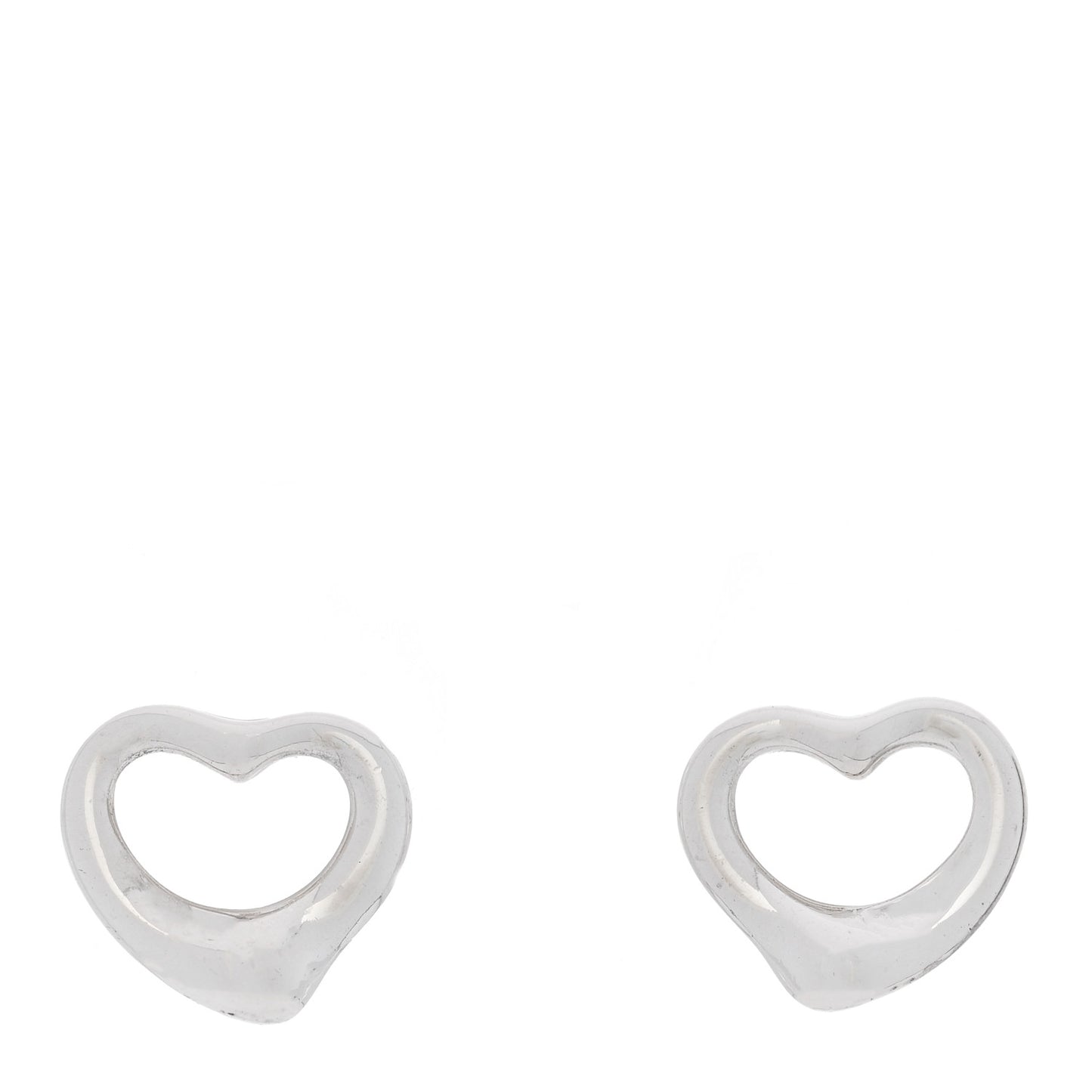 Sterling Silver Elsa Peretti 11mm Open Heart Earrings