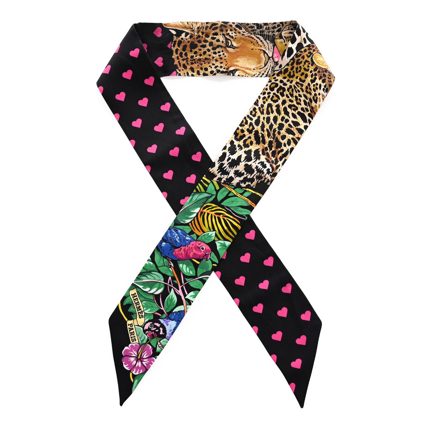 Silk Jungle Love Love Twilly Black Vert Rose Vif
