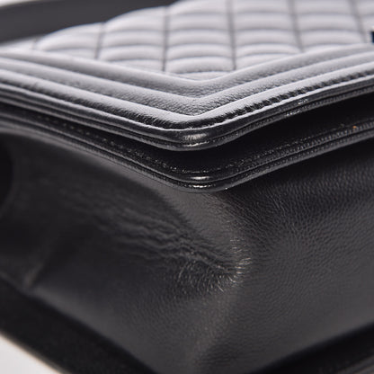 Chanel Caviar Quilted Medium Boy Flap So Black 8 of 13
