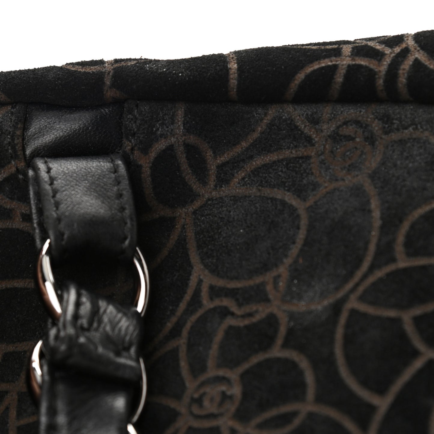 Suede Camellia Bowler Black