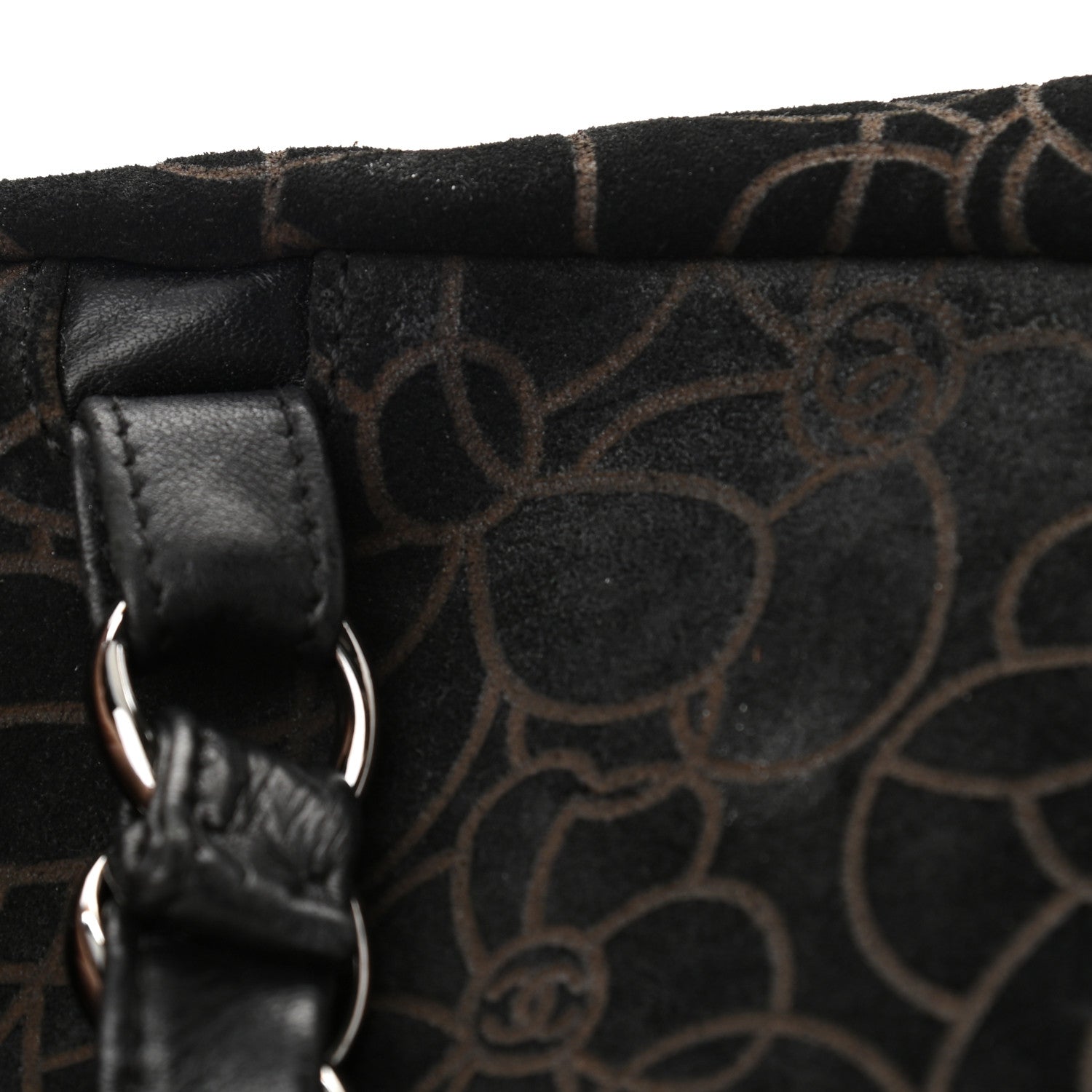Chanel Suede Camellia Bowler Black 11 of 11