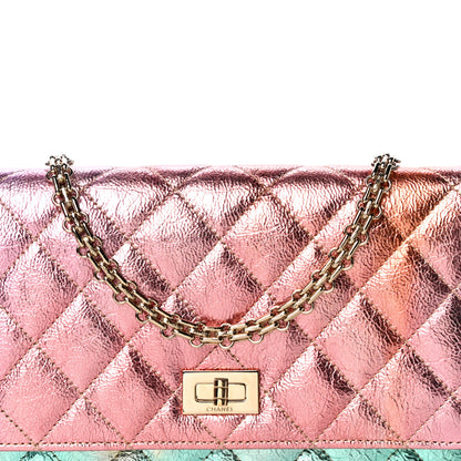 Chanel Metallic Goatskin Quilted 2.55 Reissue Wallet on Chain WOC Multicolor 9 of 12