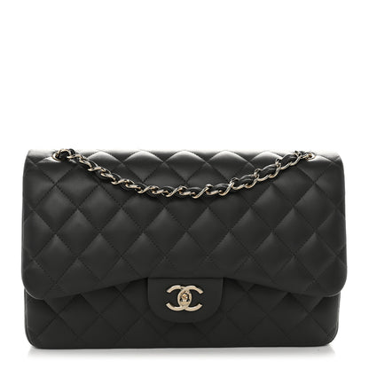 Chanel Lambskin Quilted Jumbo Double Flap Dark Grey 1 of 10