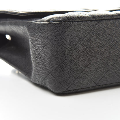 Chanel Caviar Quilted Jumbo Single Flap Black 9 of 11