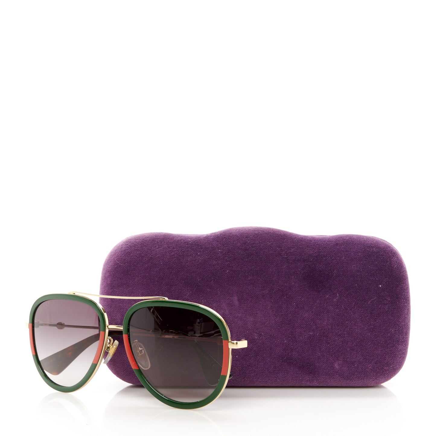 Web Aviator Sunglasses GG0062S Green Red