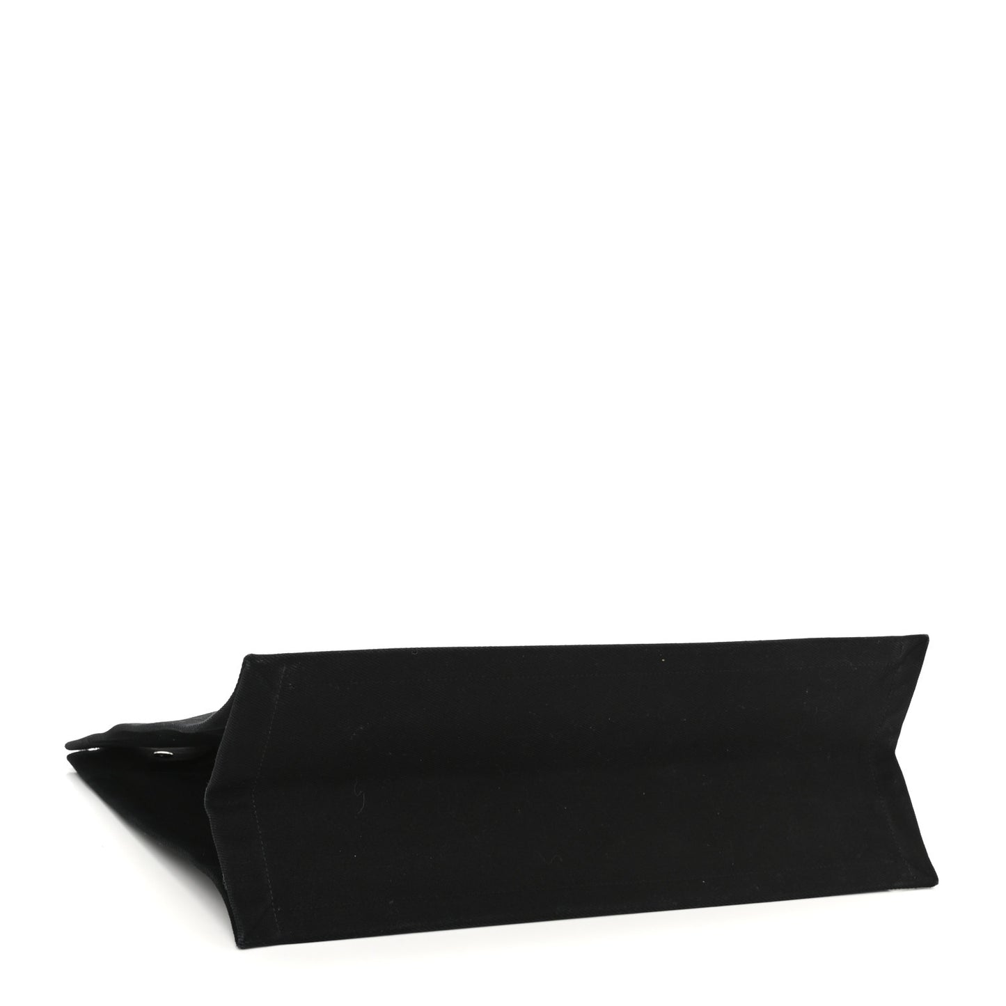 Linen Calfskin Rive Gauche Tote Black