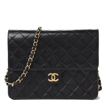 Chanel Lambskin Quilted Small Single Flap Bag Black 1 of 11