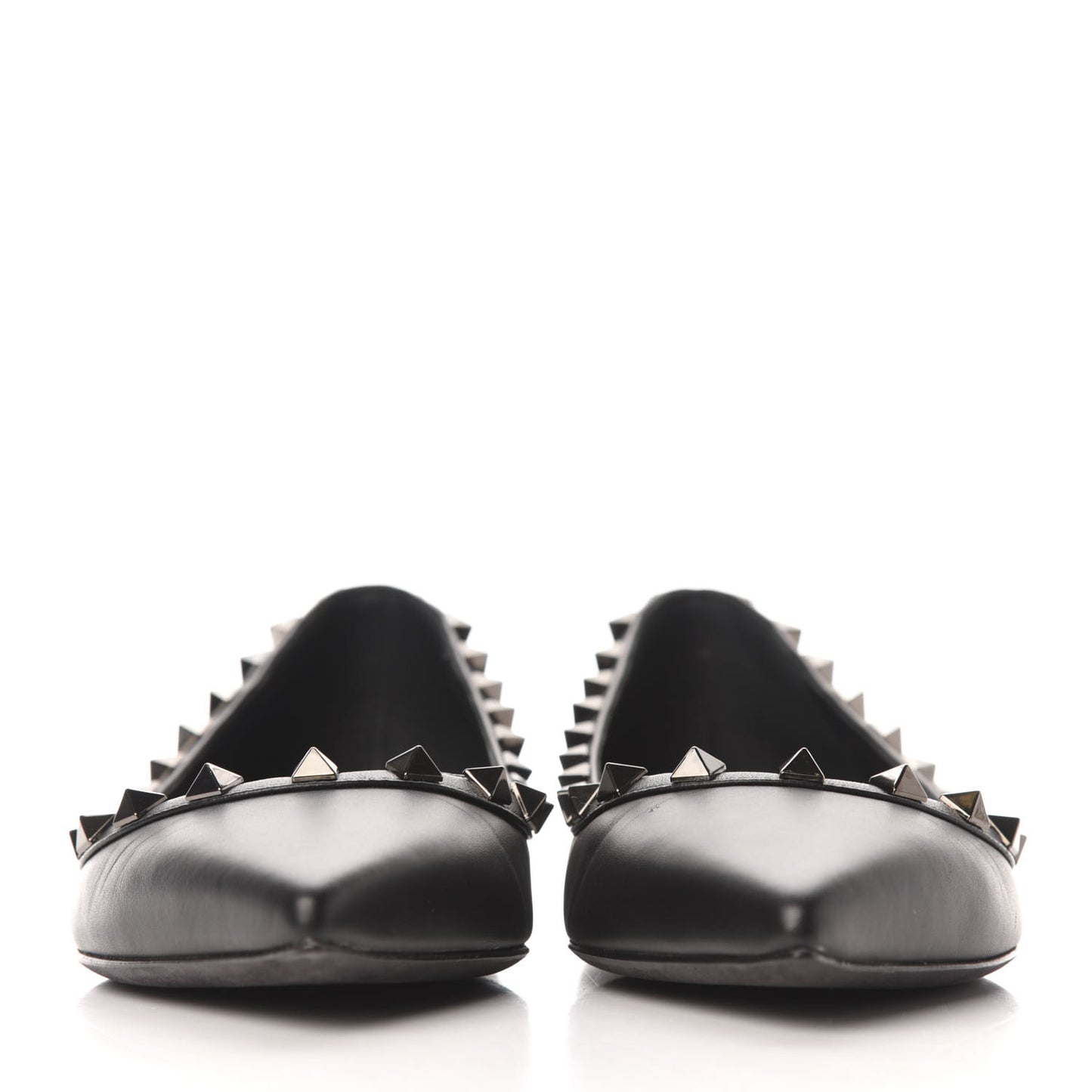 Nappa Rockstud Ballerina Flats 37 Black