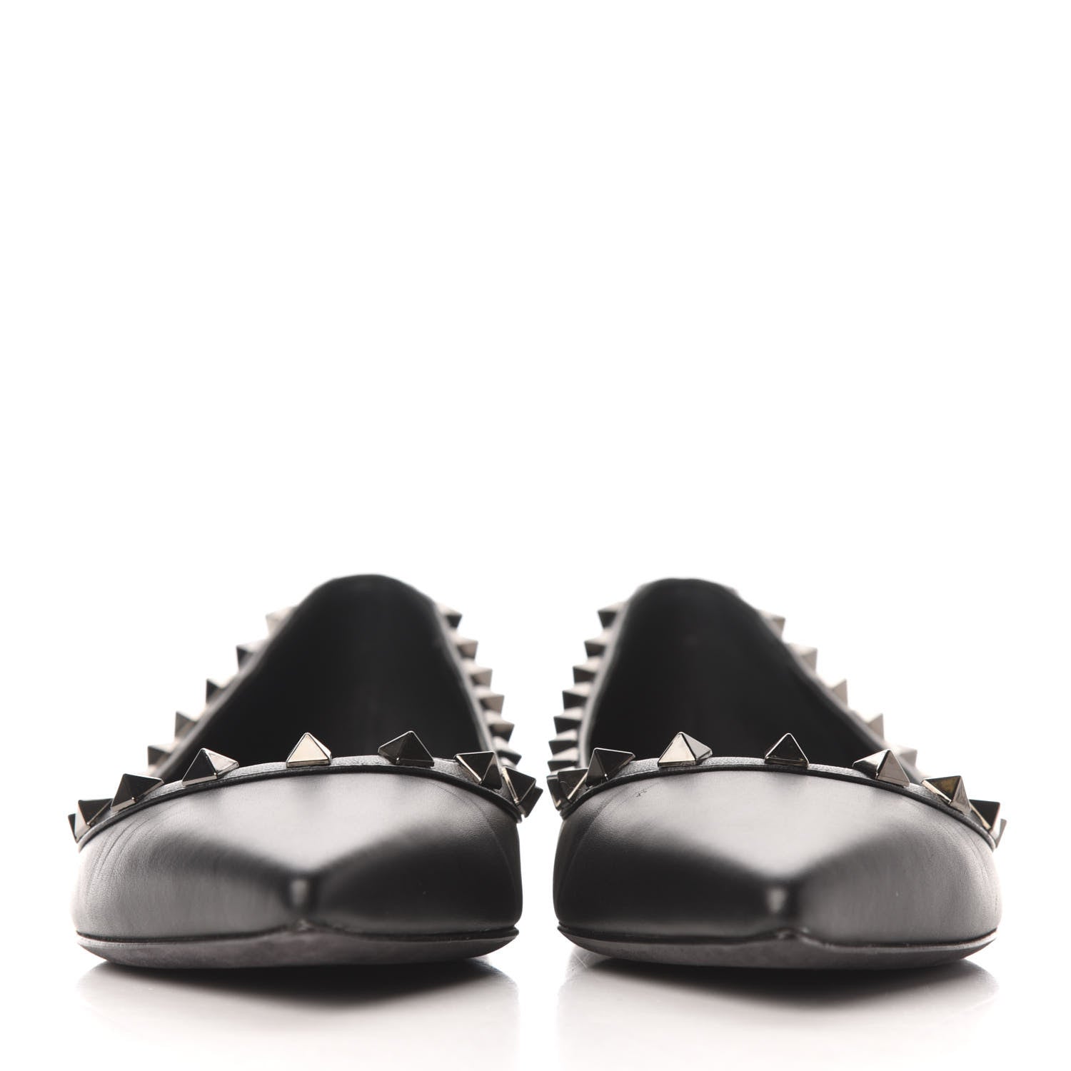 Valentino Garavani Nappa Rockstud Ballerina Flats 37 Black 2 of 9