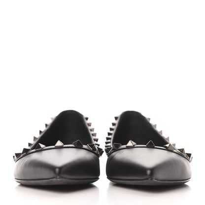 Valentino Garavani Nappa Rockstud Ballerina Flats 37 Black 2 of 9