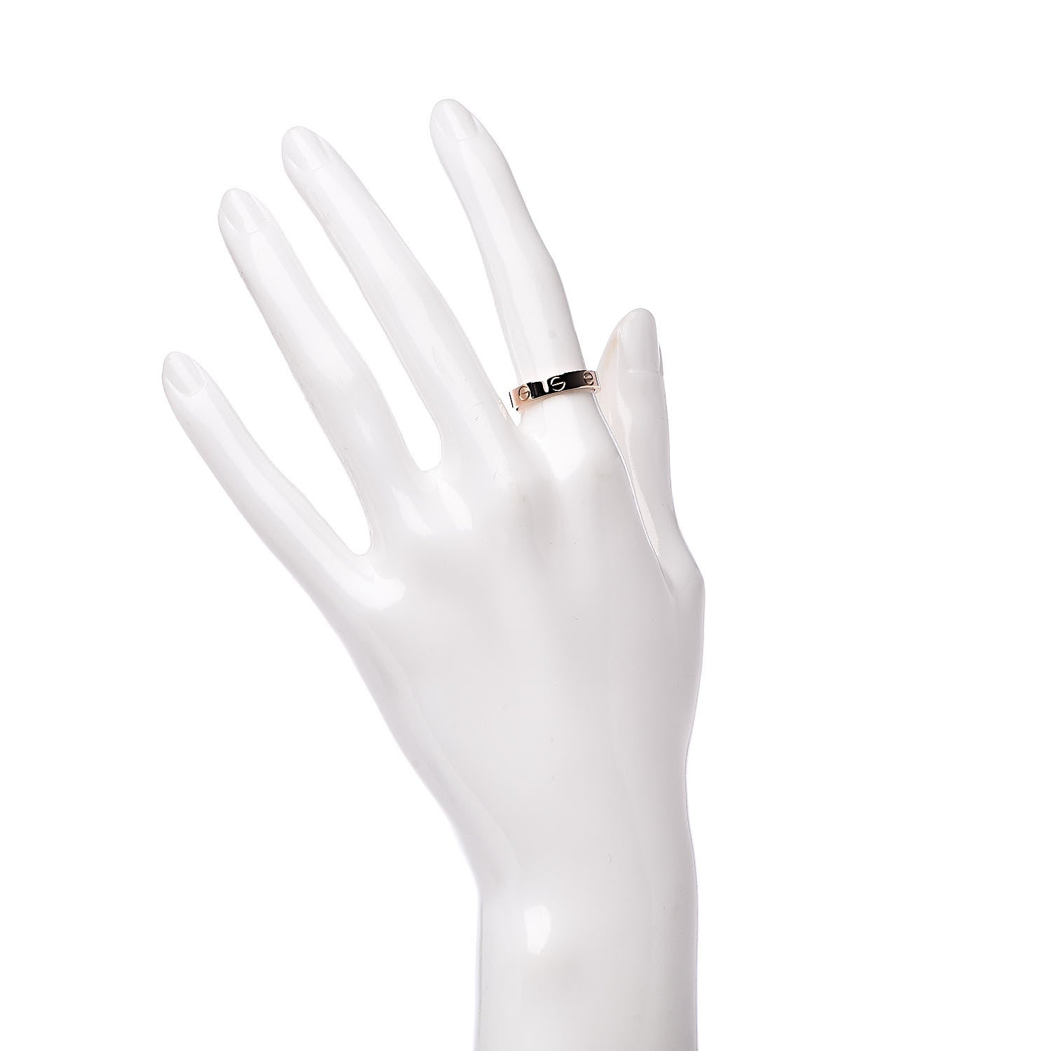 Cartier 18K Pink Gold 3.5mm LOVE Wedding Band Ring 51 5.75 2 of 4