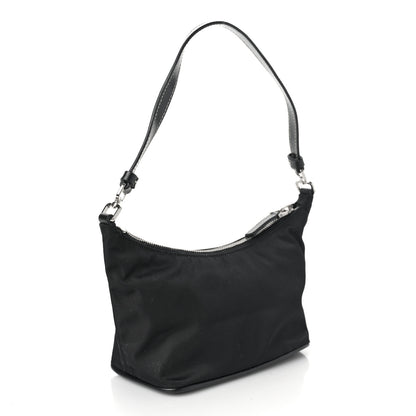 Prada Tessuto Nylon Pochette Bag Black 2 of 7