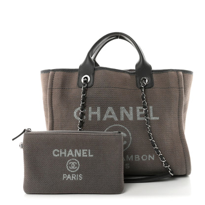 Chanel Mixed Fibers Small Deauville Tote Grey 3 of 12