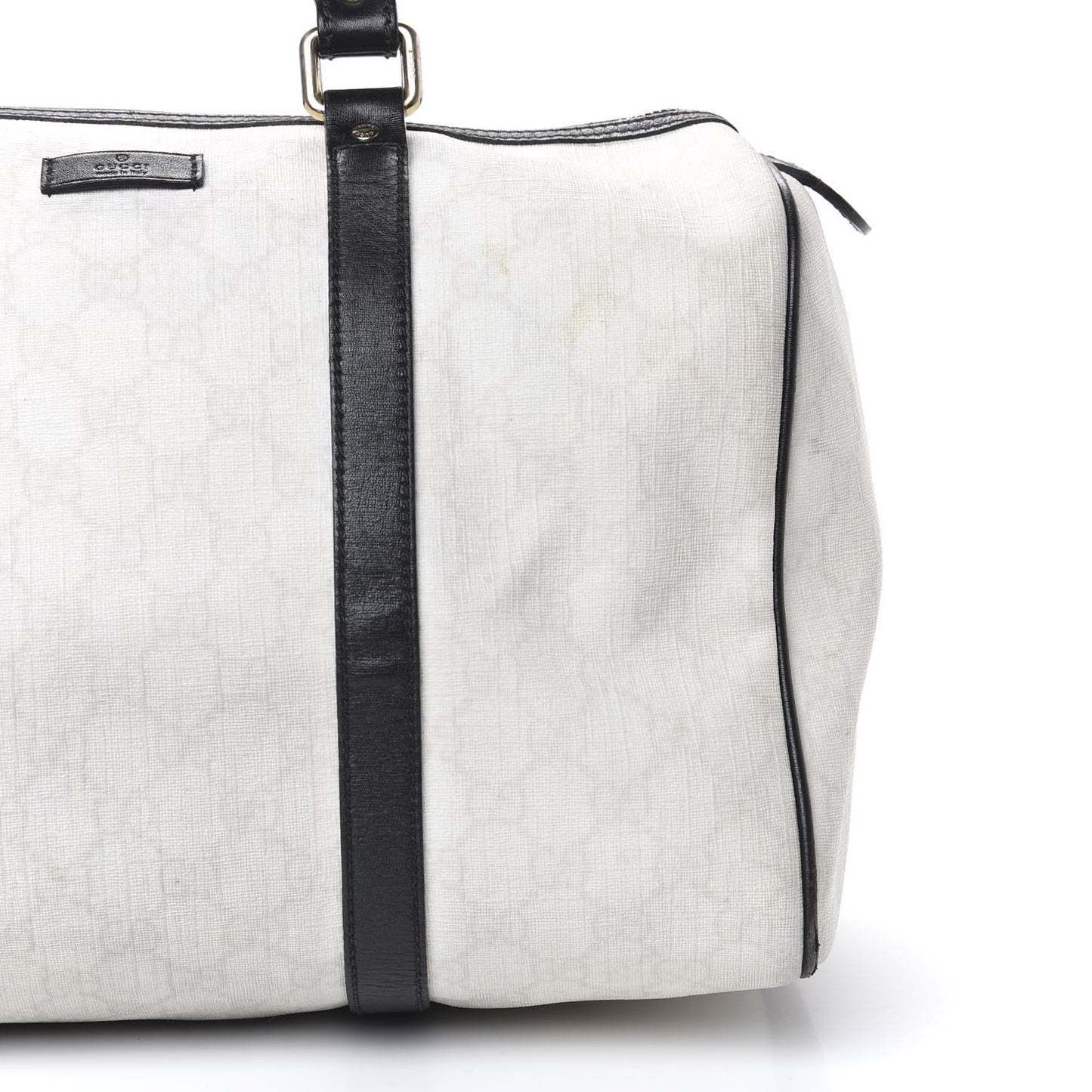 GG Plus Monogram Medium Joy Boston White Black