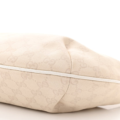 Gucci Monogram Medium Half Moon Hobo White 10 of 11
