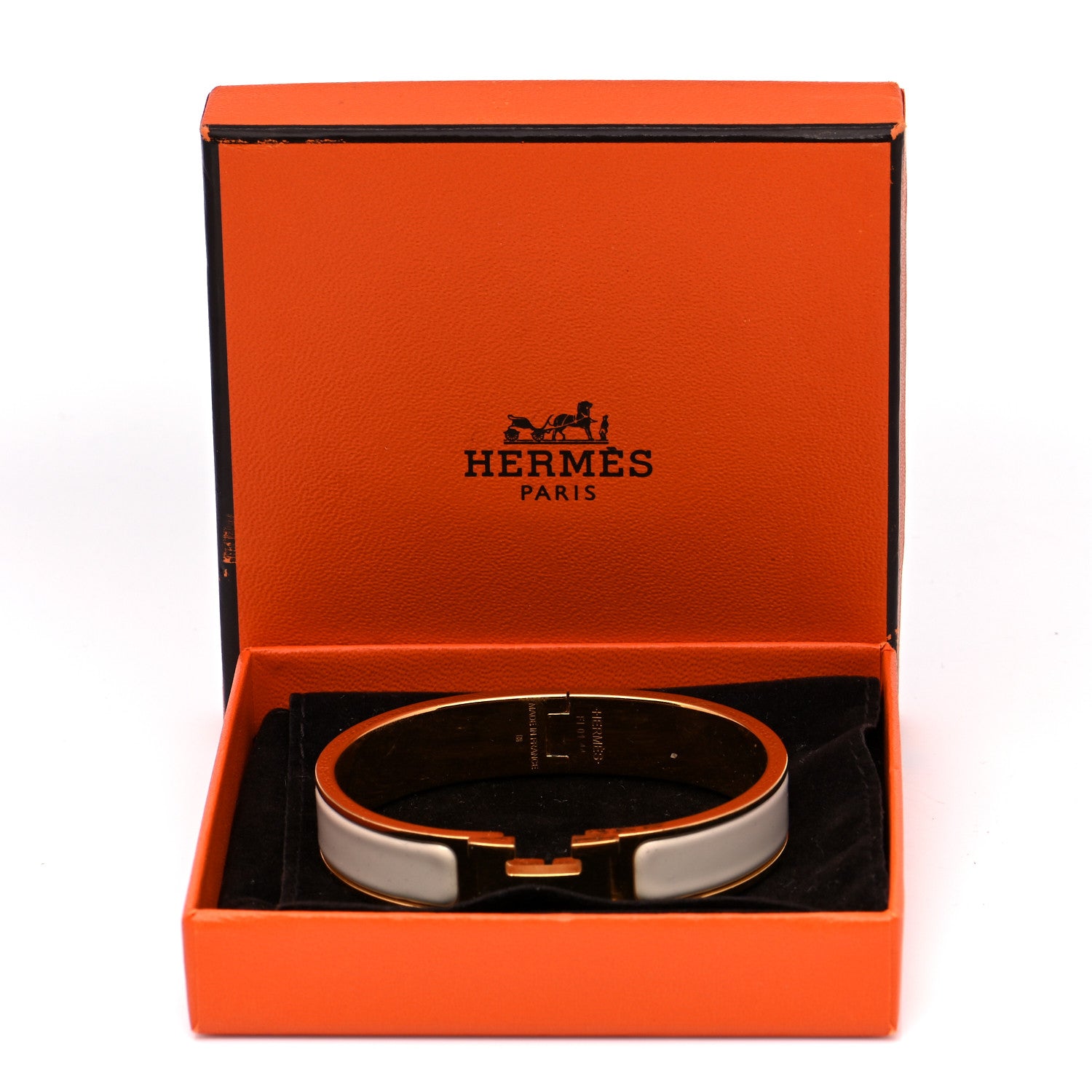 Hermes Enamel Narrow Clic Clac H Bracelet PM Craie 7 of 7