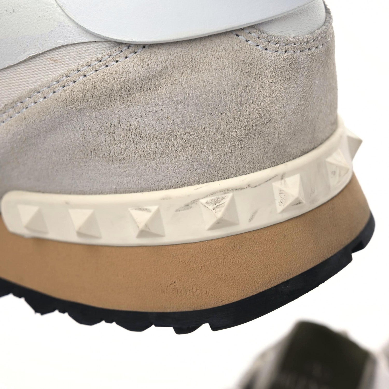 Valentino Garavani Fabric Suede L'Amour Mens Rockrunner Sneakers 41 White 21 of 21