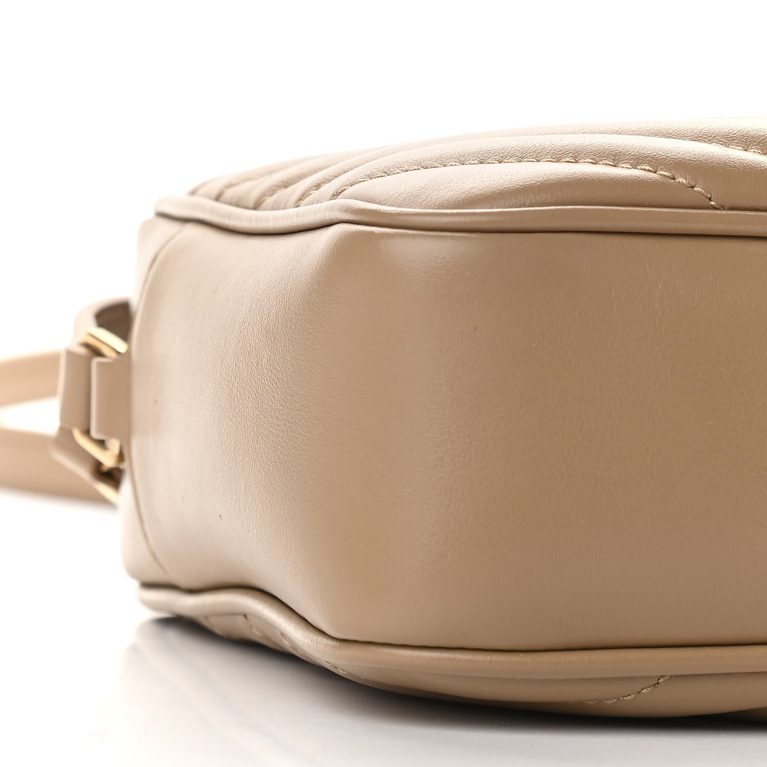 Saint Laurent Calfskin Matelasse Monogram Lou Camera Bag Dark Beige 9 of 12