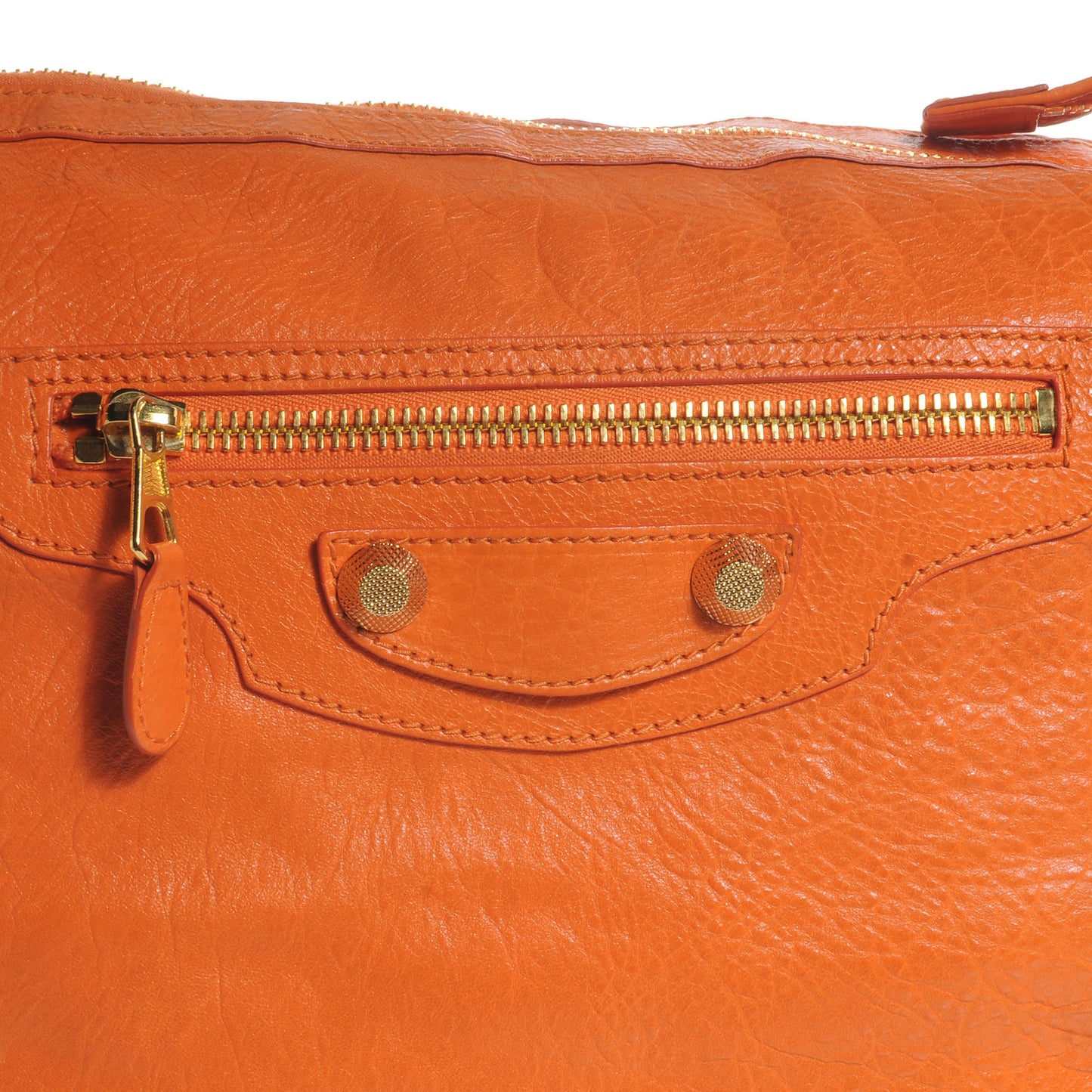 Agneau Giant 12 Gold Hardware Day Hobo Tangerine