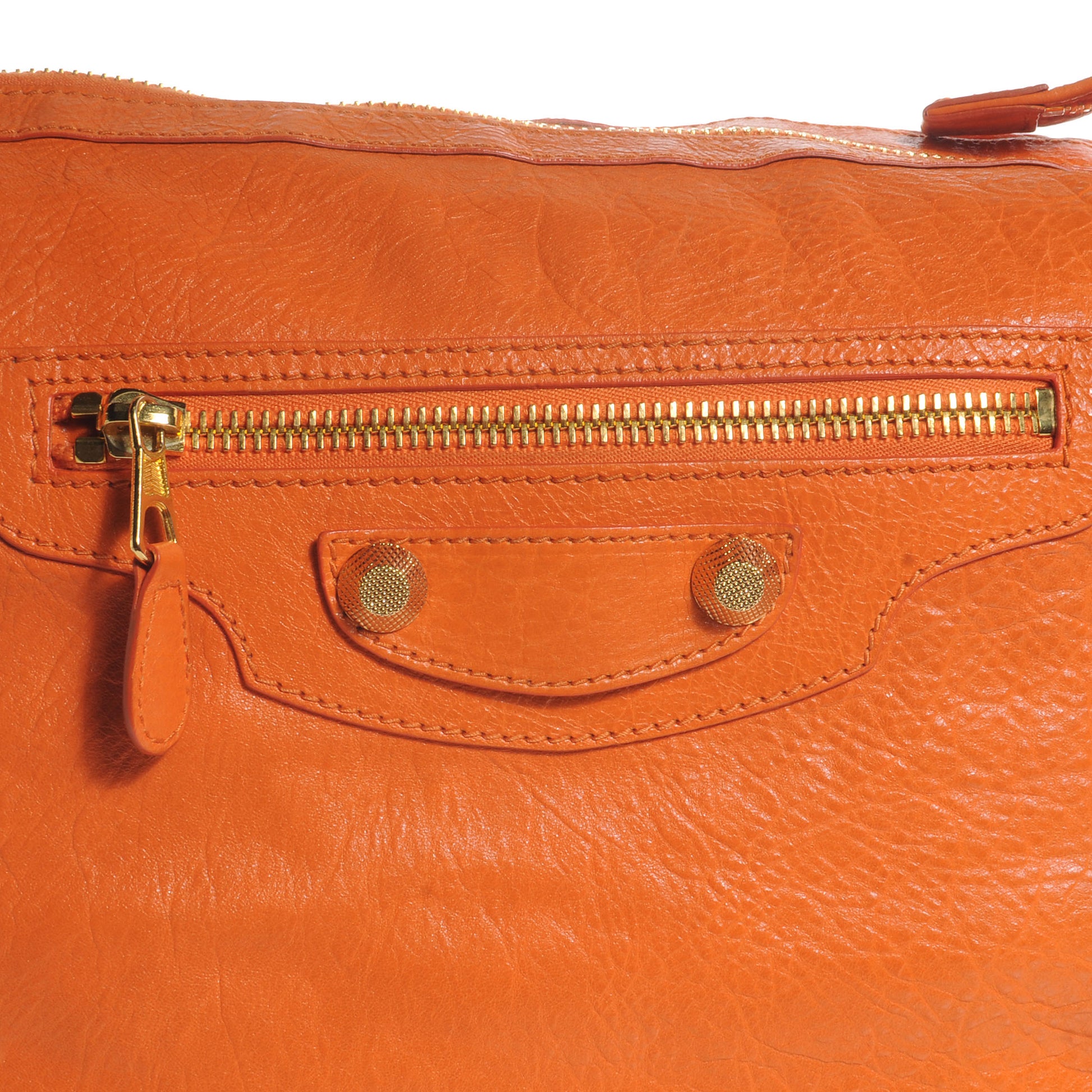 Balenciaga Agneau Giant 12 Gold Hardware Day Hobo Tangerine 5 of 8