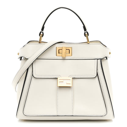 Fendi Nappa Pocket Mini Peekaboo Iconic Satchel White 1 of 10