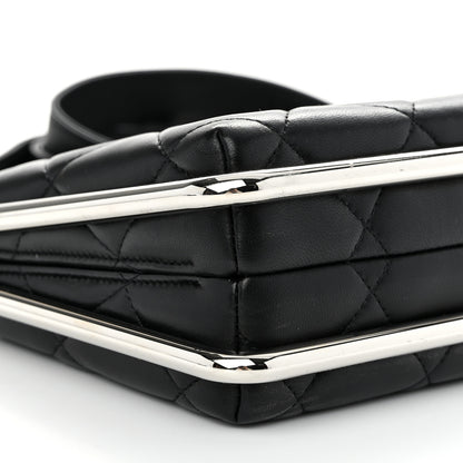 Chanel Quilted Lambskin Metal Bar Clutch Bag Black 9 of 11