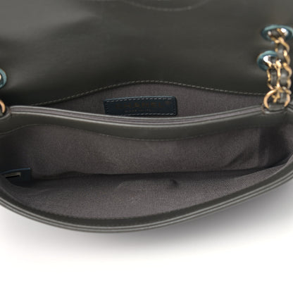 Chanel Lambskin CC Antico Flap Dark Khaki 5 of 11