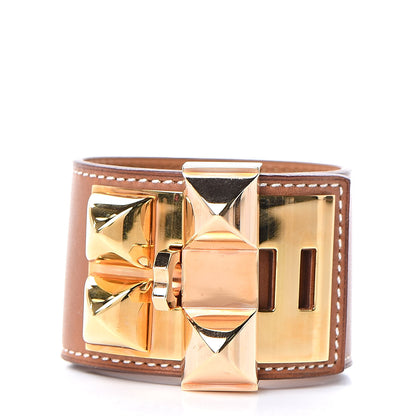 Hermes Barenia Collier de Chien CDC Bracelet S Fauve 3 of 7