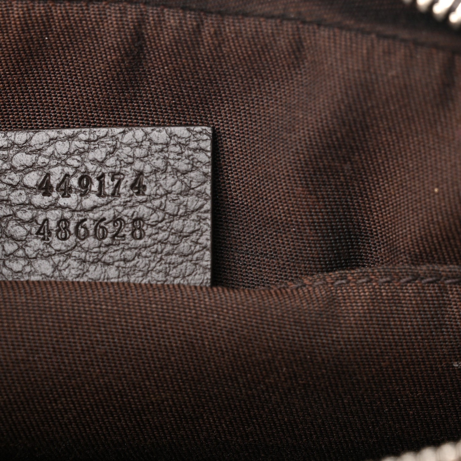 Gucci Monogram Dollar Calfskin Belt Bag Beige Ebony Testa di Moro Marrone Scuro 7 of 15