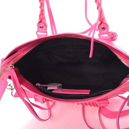 Balenciaga Agneau Classic Silver Hardware S City Rose Fluo 5 of 8