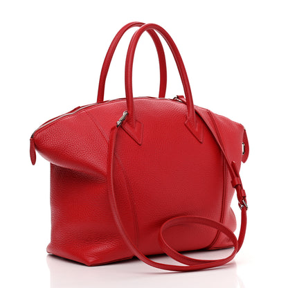 Louis Vuitton Veau Cachemire Soft Lockit MM Rubis 3 of 10